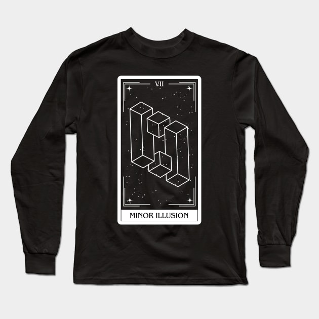 Minor Illusion Dnd 5e Spells Tarot Card Dungeons and Dragons Gift Long Sleeve T-Shirt by JaeSlaysDragons